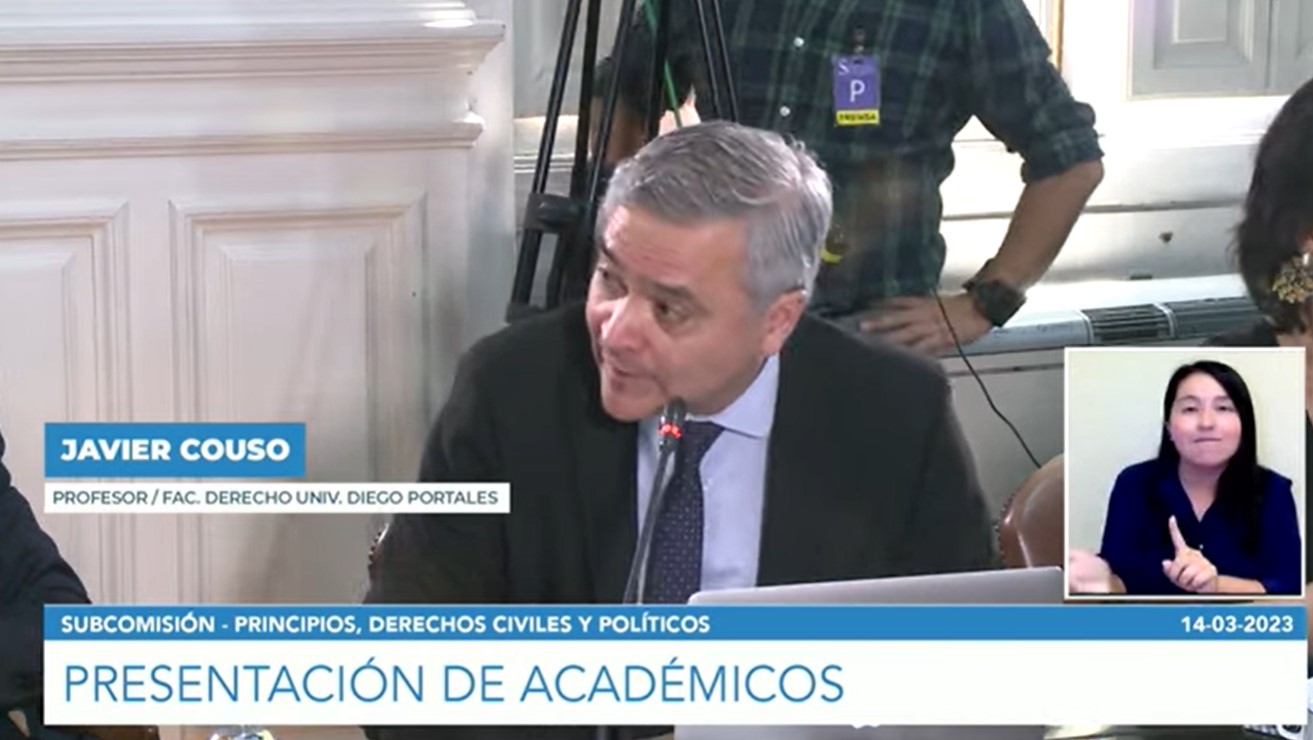 Profesor Javier Couso expuso ante subcomisión de expertas/os por proceso constituyente