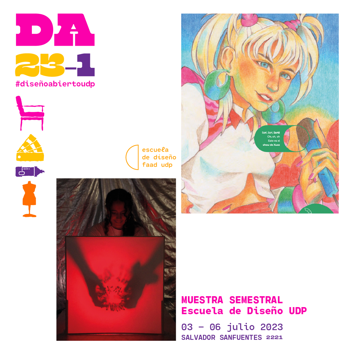 Diseño Abierto 23-1: Muestra semestral Escuela de Diseño UDP