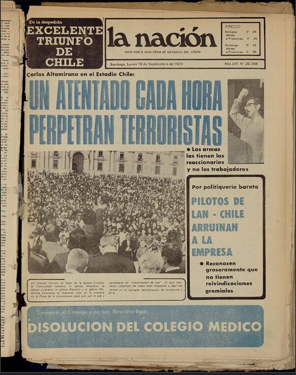 Los años del gobierno de Salvador Allende en el registro del diario La Nación